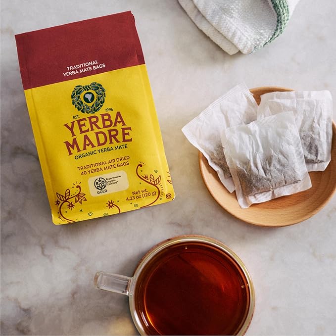 Yerba Madre Organic Yerba Mate Bags 40 Count (Pack of 6)