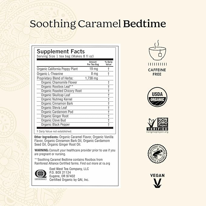 Yogi Tea Stress Relief &amp Herbal Tea Variety Pack - 16 Bags per Pack (6 Packs) - Organic Herbal Sampler - Includes Bedtime Kava Stress Relief Soothing Caramel Bedtime &amp More