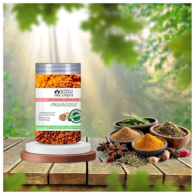 Blessfull Healing Organic Shawarma Seasoning (Arabic Cevirme Zest) 100 Gram