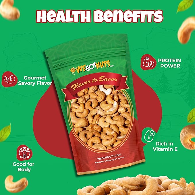 Dry Roasted Unsalted Cashews 4 lbs – Premium Quality Kosher Dry Roasted Cashews – No Oil Natural &amp Healthy Rich Flavor Snack – Gourmet Savory Flavor – Air-Tight Resealable Bag Package