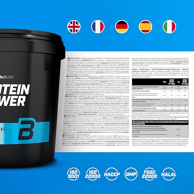 Protein Power - 8.818 lbs - Strawberry Banana - Biotech