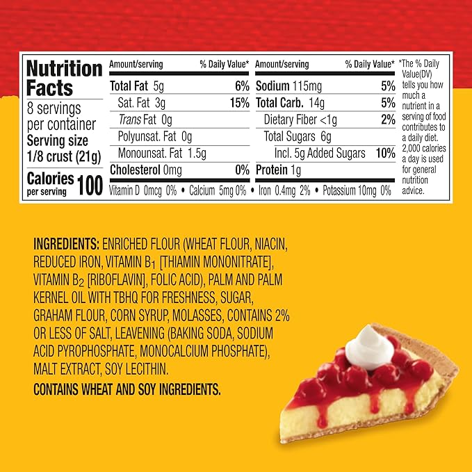 Keebler Ready Crust 9-Inch Graham Cracker Pie Crusts Premade Pie Crusts For Baking And No-Bake 12 ct
