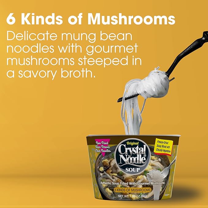 Crystal Noodle Soup 6 Kinds of Mushrooms 1.9 Ounce (Pack of 6)