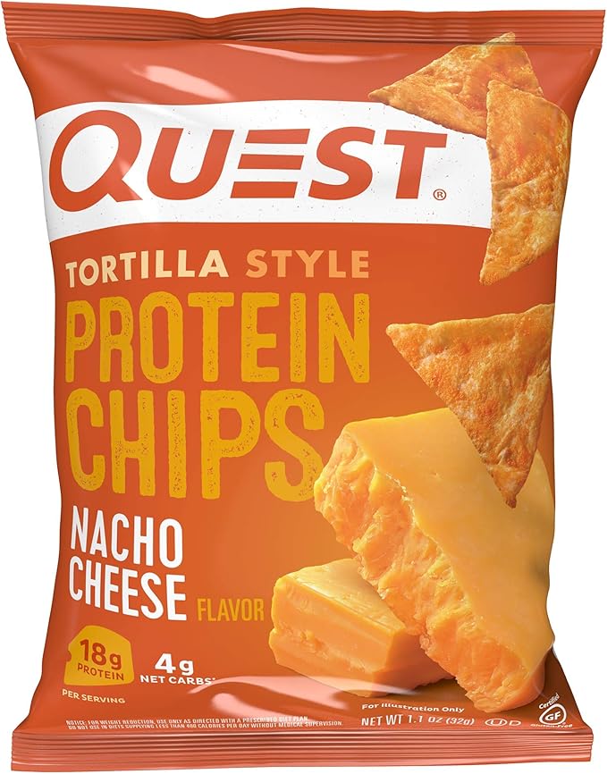 Quest Nutrition Mini Cookies &amp Cream Protein Bars High Protein Low Carb Keto Friendly 14 Count &amp Tortilla Style Protein Chips Low Carb Nacho Cheese 1.1 Ounce