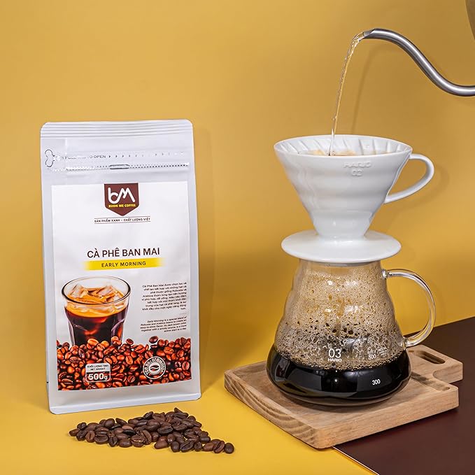 Buon Me Coffee Robusta &amp Arabica Blend Roasted Ground Coffee Medium Roast Smooth &amp Bold Vietnamese Coffee 17.6oz Bag (Pack of 1)
