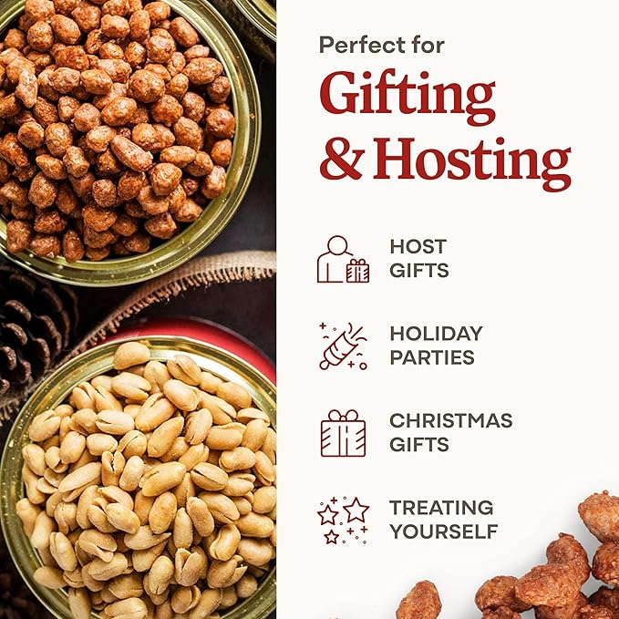 Belmont Peanuts Holiday Edition Butter Toffee Virginia Peanuts 20 oz (1 Pack) – Hand Seasoned No Preservatives Absolutely Delicious – A Secret Santa Favorite
