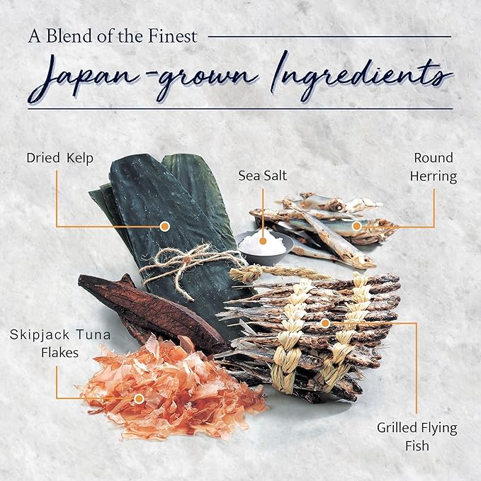 Kayanoya Dashi Original Dashi Stock Powder Dashi Powder with Superb Flavor from Skipjack Tuna Flakes Round Herring Grilled Flying Fish and More (8g Packets x 30)