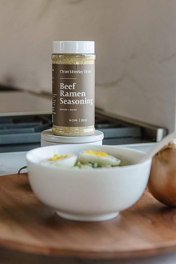 Clean Monday Meals Chicken &amp Beef Ramen Seasoning Mix | Gluten Free Dairy Free | 11.07 oz (2-Pack) | Versatile Noodle Soup Stir-Fry Flavor Booster