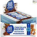 88 Acres Pumpkin Seed Protein Bars Fudge Brownie 9 Count 12g Plant-Based Protein Gluten Free Nut Free School Safe Snack Bar Vegan Non-GMO Individually Wrapped
