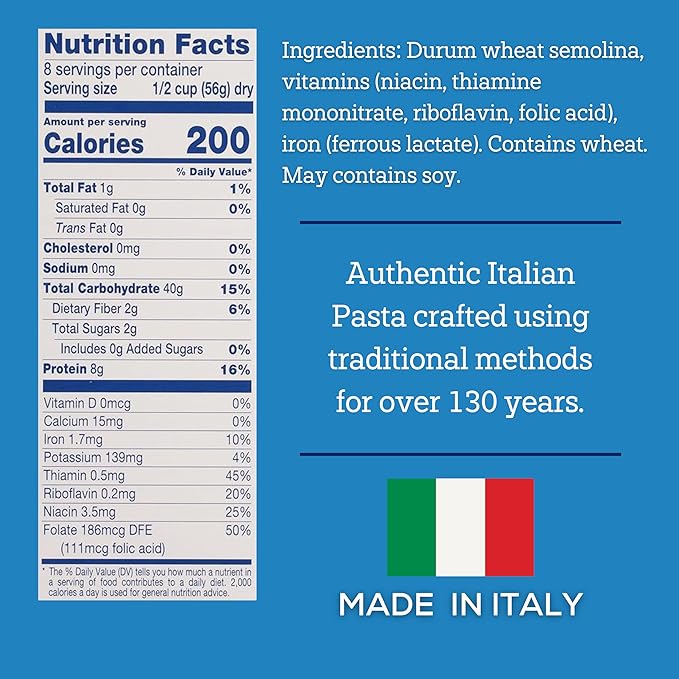 De Cecco Orecchiette No. 91 Pasta 16 Oz (Pack of 12) Authentic Slow Dried Made with Durum Wheat Versatile Pasta for Sauces &amp Recipes Made in Italy