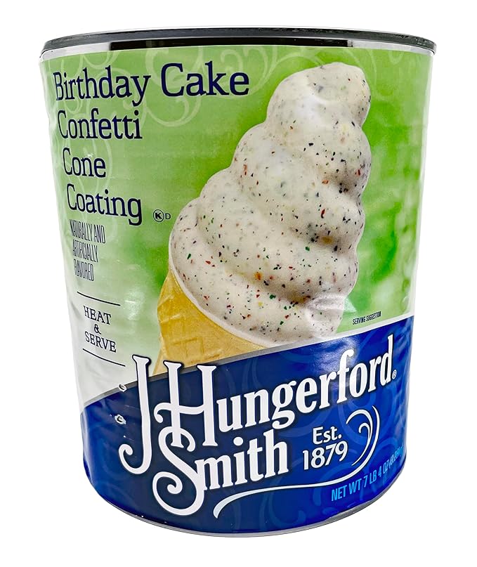 J Hungerford Smith Birthday Cake Confetti Cone Coating | Kosher | 7.25 lb
