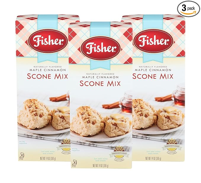 Fisher Scone Mix Maple Cinnamon 14 OZ (Pack of 3)