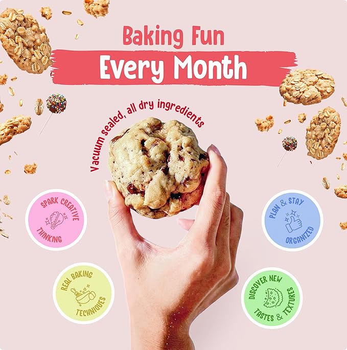 Baketivity 3-Month Baking Subscription Kit for Kids – Pre-Measured Ingredients Step-by-Step Recipes Bake-Along Videos and Hands-On Learning – Fun Gift for Boys &amp Girls