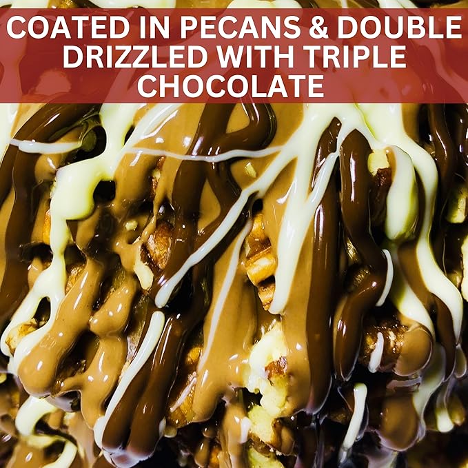 TV's Deli &amp Diner Gourmet Jumbo Caramel Apple | Caramel Toasted Pecans &amp Triple Chocolate | Handmade &amp Freshly Prepared (Pecan Triple Chocolate)