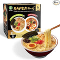 O'scallion Pack of 6 Ramen Noodles - Authentic Japanese Taste - Fresh Pre-Cooked Noodles Rich Soup Base &amp Veggie Pack - Enjoy Restaurant-Style Ramen at Home in Seconds (6 Servings Creamy Garlic