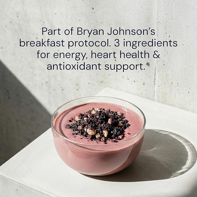 Blueprint Bryan Johnson Blueberry Nut Mix - Real Blueberries Roasted Macadamia Nuts and Walnuts - No Additives or Added Sugars - Keto and Paleo Friendly - 170mg Polyphenols (30 Servings)