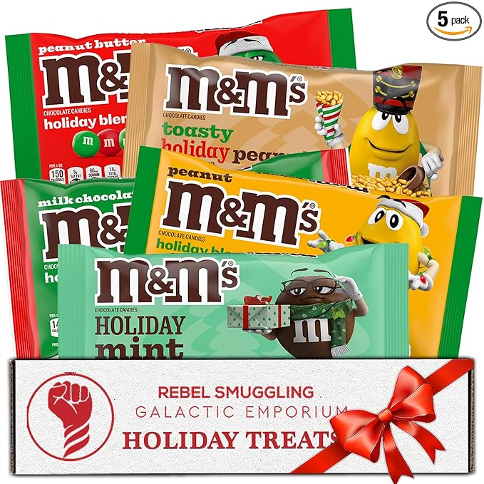 Christmas Chocolate Candy Pieces Variety 5 Pack Gift Basket by Rebel Smuggling Galactic Emporium