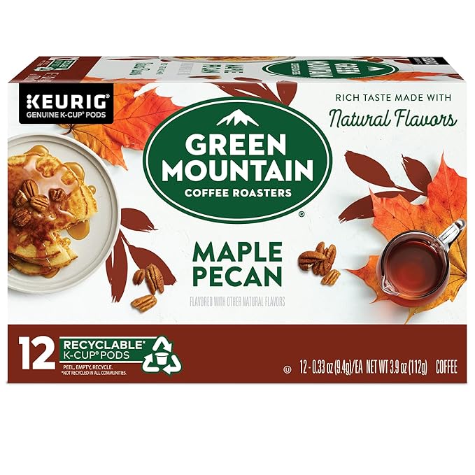 Green Mountain Coffee Roasters Maple Pecan Single-Serve Keurig K-Cup Pods Flavored Light Roast Coffee 72 Count