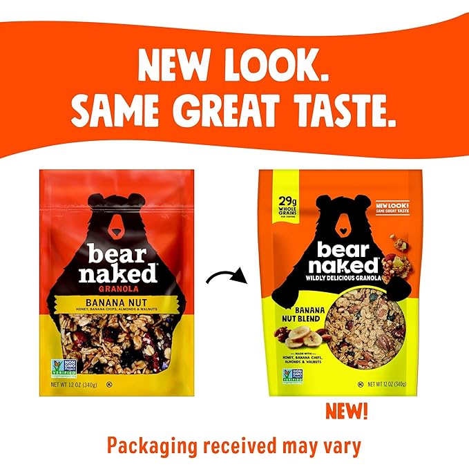 Bear Naked Granola Banana Nut Vegetarian and Non-GMO Project Verified 4.5lb Case (6 Count)