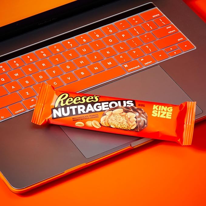 REESE'S NUTRAGEOUS Chocolate Peanut Butter Caramel and Peanut King Size Candy Bars 3.1 oz (18 Count)
