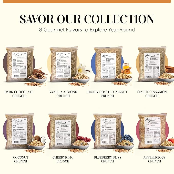 Laura's Gourmet Granola - Pumpkin Pecan Crunch - Gluten Soy &amp Dairy Free - Organic Premium Honey Pecan Halves &amp Spices Artisan Chef's Trifecta of Taste Texture &amp Mouthfeel - 2 LB