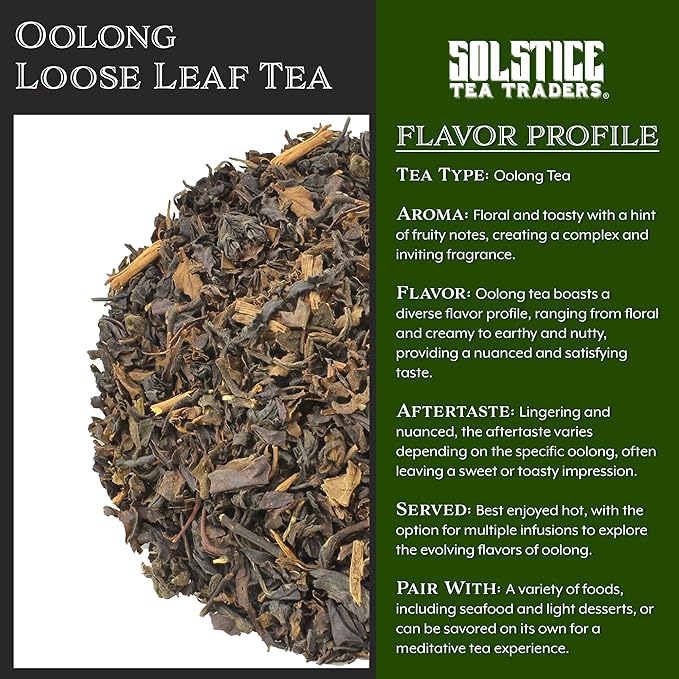 Solstice Oolong Loose Leaf Tea (16-Ounce Bulk) Formosa Standard Taiwan Oolong Tea 175+ Cups Per Bag (1 Lb.)