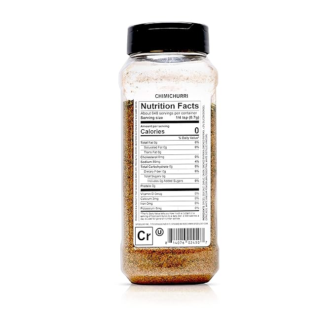 Spiceology - Chimichurri Seasoning Spice Blend - Use On: Pork Fish Vegetables Chicken Steak - BBQ Rub - 16 oz