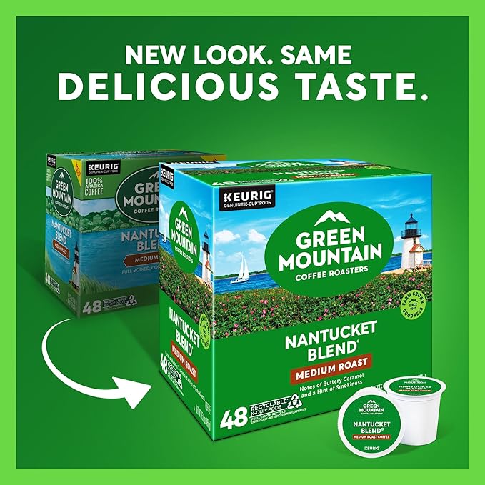 Green Mountain Coffee Roasters Nantucket Blend Single-Serve Keurig K-Cup Pods Medium Roast Coffee Pods 48 Count
