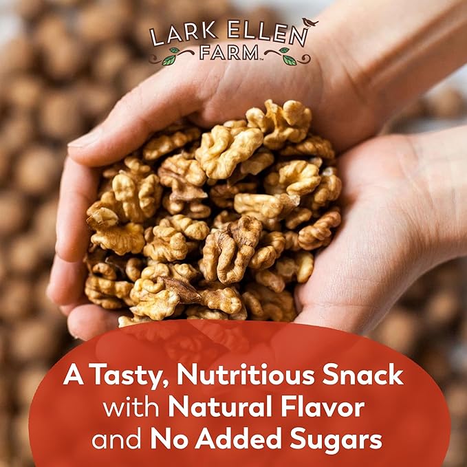 Lark Ellen Farm Organic Sprouted Walnuts – Raw Unsalted Keto-Friendly Healthy Vegan Snack Gluten-Free 10 Oz 3 Pack