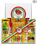 Family Style Imported Italian Gift Basket with Pasta Sauce Antipasto and More