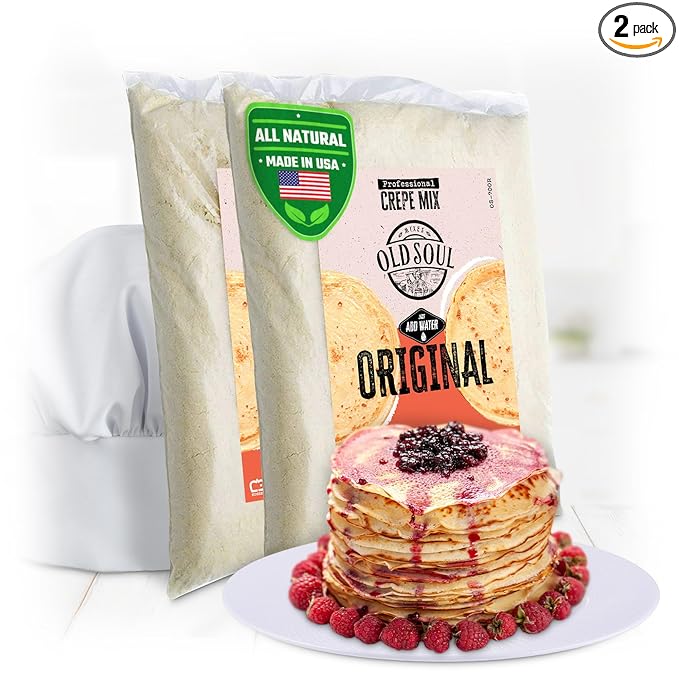 OldSoul Professional Crepe Mix | Original Dough Mix | Classic Flavour | 10 Lbs | 72 Crepes (10 Lbs Traditional)