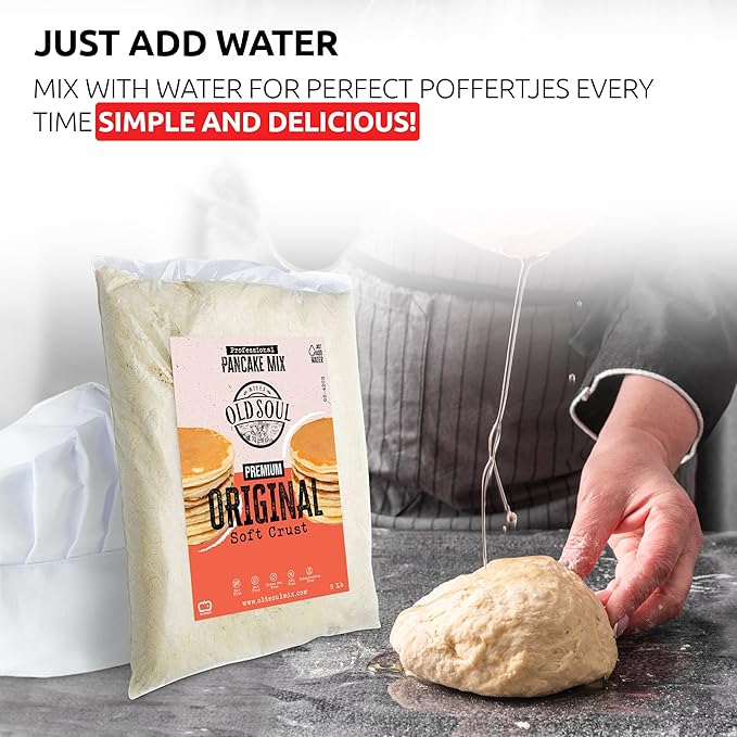 OldSoul Professional Poffertjes Mix | Mini Dutch Pancakes Dough Mix | Original Flavour (5 Lbs Traditional)