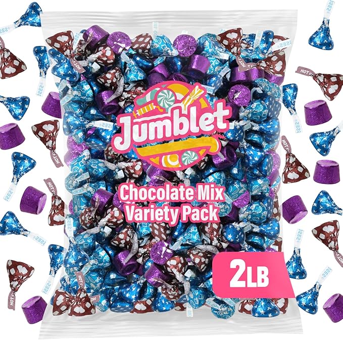 2lb Pack of Candy Individually Wrapped Ideal Assorted Chocolate for Gifting and Treats Perfect Chocolate Mix for Stocking Stuffers