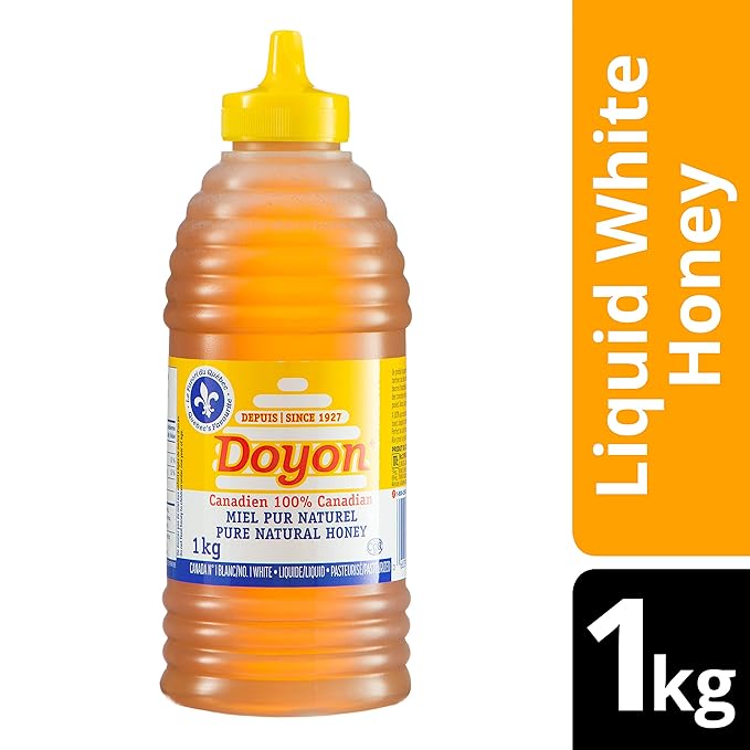 Doyon Honey Liquid White Squeeze Beehive1kg/2.2 lbs.(Imported from Canada)