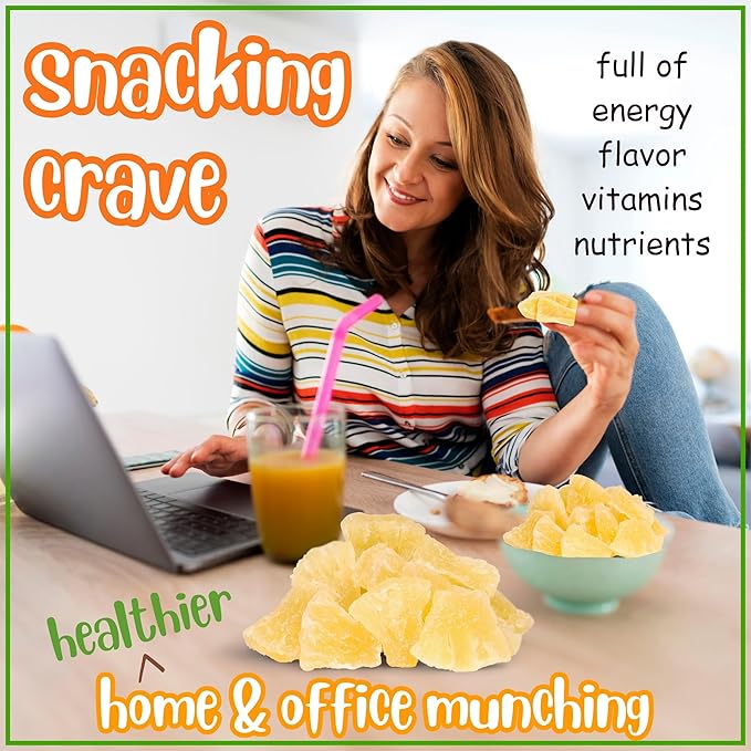 Delicious Dried Pineapple Chunks by It's Delish - 5 Lbs Bulk Bag | Lightly Sweetened Candied Fruit Low Sugar Vegan &amp Kosher Dry Fruit Snacks