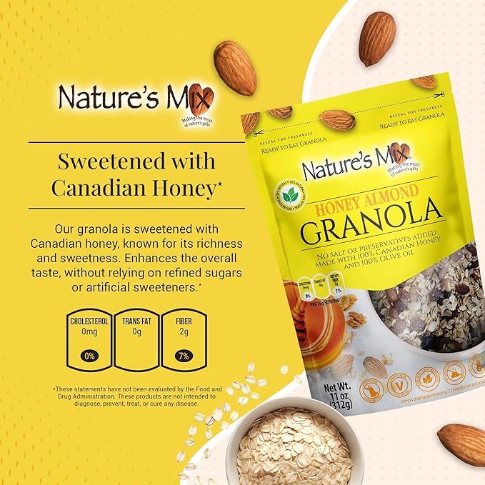 Nature's Mix Granola Honey Almond (Pack of 6) 11 oz