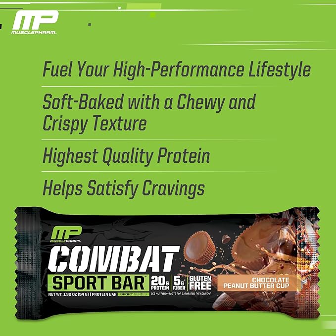 Muscle Pharm Combat 4lb Horchata Protein &amp MusclePharm Combat Chocolate Peanut Butter Cup Sport Bars