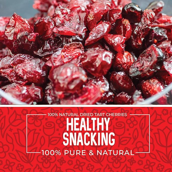 Herbaila Dried Cherries Tart Cherry Montmorency Tart Cherries Dried Sour Cherries Fresh Montmorency Dried Tart Cherries Dried Cherries All-Natural Whole Sour Cherry (1lb)