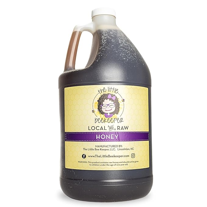 The Little BeeKeeper 1 Gallon Raw Honey | 12lbs Raw Honey | 100% Pure Unfiltered Natural | Locally Sourced Chemical-Free Immune-Boosting Sweetener