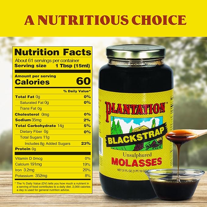 Plantation Blackstrap Molasses 31 oz (Pack of 2)