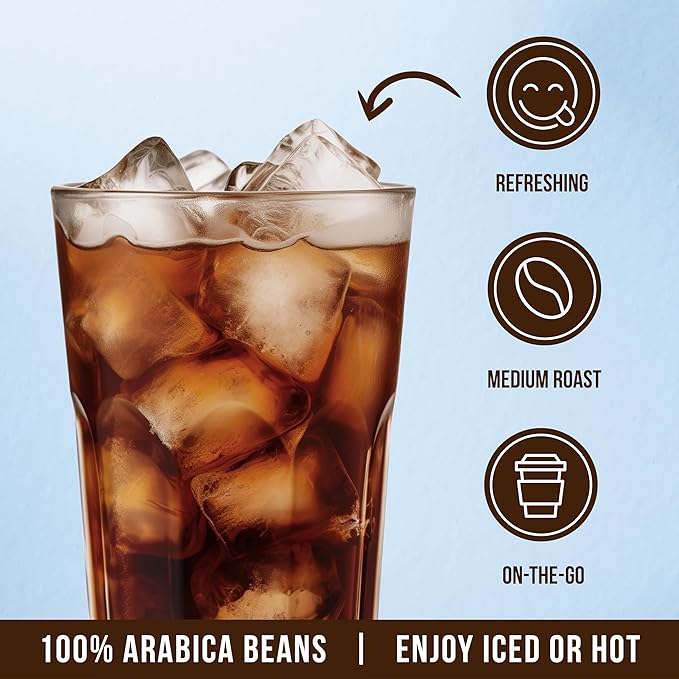 The Frozen Bean - Instant Iced Coffee Combo Pack Hazelnut Caramel VanillaGluten-Free Dairy-Free Packs of 30