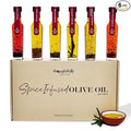 Thoughtfully Gourmet Spice Infused Olive Oil Gift Set Premium Extra-Virgin Olive Oil from Spain Flavors Include Chili Rosemary Lemon Spicy Garlic Herbes de Provence and Tuscan Set of 6