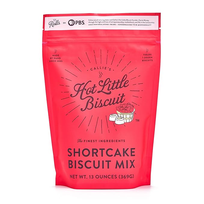 Callie's Hot Little Biscuit Shortcake Biscuit Mix | Fast Easy Delicious | 2 Bags of Biscuit Mix | 13oz per bag | Makes 24 Shortcake Biscuits