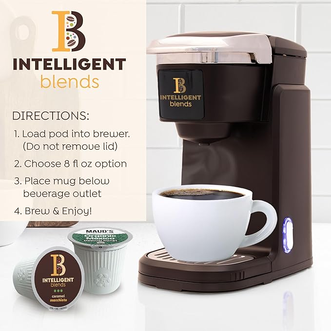 Intelligent Blends Dark Roast Coffee Pods Variety Pack 50 ct Single Serve Pods – 100% Arabica Coffee Compatible with Keurig K Cups Maker