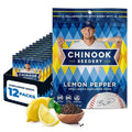 Chinook Seedery Sunflower Seeds to Eat — Jumbo Flavored Roasted Low Sodium Snacks — Keto Friendly Gluten-Free Non-GMO —Lemon Pepper Flavor 4 oz (12-Pack)