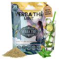 Yerba Mate Powder - Clean Energy &amp Focus - Organic Yerba Mate Tea 350g - Supports Gut Health with Probiotics &amp Prebiotics Brain Fog Relief Focus &amp Relaxation - Mint Flavor 35 Servings