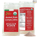 Organic Einkorn Flour – Made in Italy Organic Ancient Grain Non-Enriched Unbleached Unbromated High Fiber &amp Protein Ancient Whole Wheat Heirloom 2.2 LB