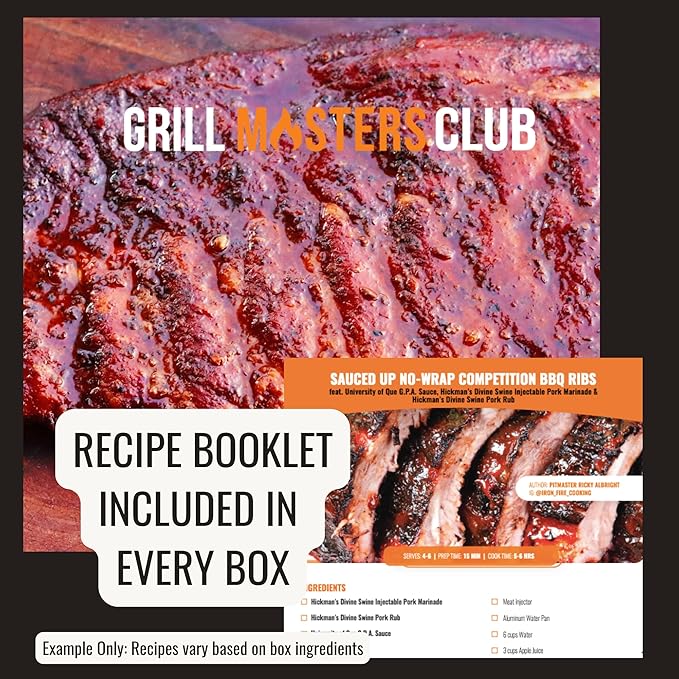 Grill Masters Club Return to the Pit BBQ Box | Premium BBQ Spices Sauces and Seasoning for the Ultimate Grill Master | Essential for Cooking Grilling and Smoking | Perfect Grill Gift for Men &amp