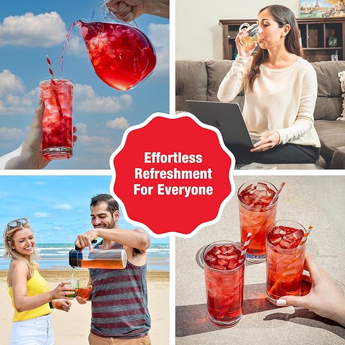 Tiesta Tea - Fruity Paradise Cold Brew Loose Leaf Strawberry Pineapple Green Tea Medium Caffeinated Cold Brew Packets Makes 64 oz of Pitcher Per Bag (Pack of 10)