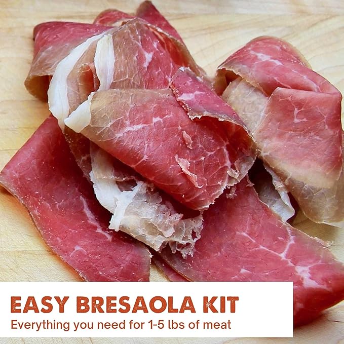 UMAi Dry Large Charcuterie Kit Easy Bundle Pack of 3 8x18 in Dry Aging Bags for 5 lbs of Meat Bresaola Spice Blend &amp Premixed Curing Salt Create Gourmet Charcuterie Boards in Refrigerator Over